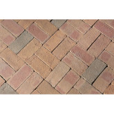 Belden Belcrest 500 Sandmold Paver in Red and Brown Color, 2-1/4" H x 3-5/8" W x 7-5/8" L